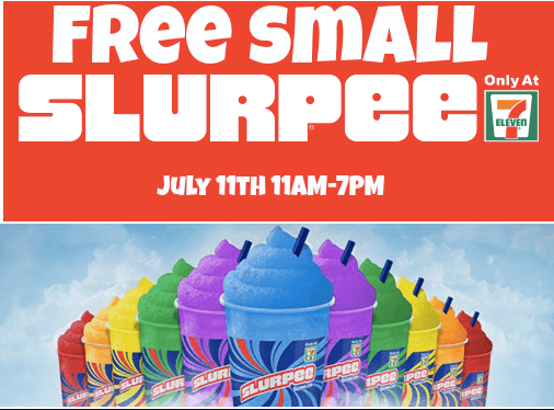 Free Slurpee Day at Seven Eleven